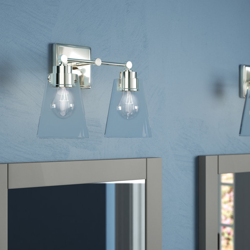 Éclairage pour meuble-lavabo à intensité variable à 2 lumières, Nickel poli