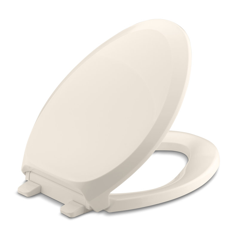 French Curve Elongated Toilet Seat, Innocent Blush, Non Ready Latch