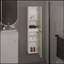 Armoire de salle de bain, 2 portes, 4 tablettes, blanc