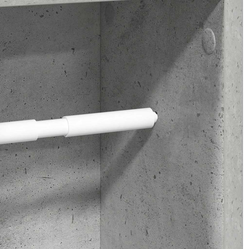 Bathroom Cabinet With Roll Holder 20.5X20x90 Cm, Grey