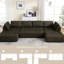 Modulaire 6 pour salon, 138,5 po avec revêtement en tissu respirant, siège moelleux, aucun assemblage requis, dossier divisé en 6, choix de sièges confortables-865597464