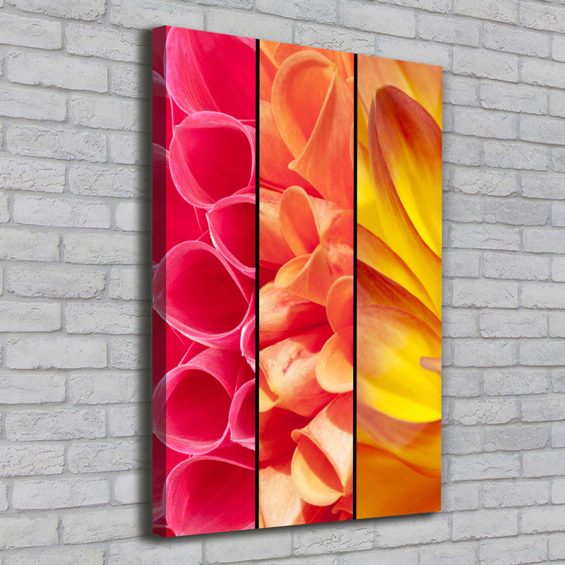 Colourful Flowers - Wrapped Canvas Print
