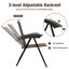 Chaise de patio pliante avec accoudoirs Keagan