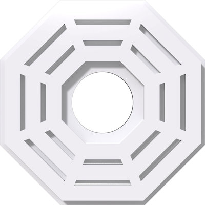 Médaillon de plafond contemporain en PVC de qualité architecturale 10 po x P 3 po x P 4 po x P 1 po