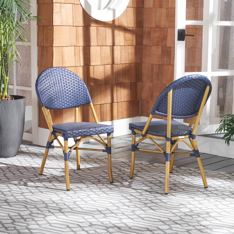 Chaise de terrasse empilable Nergizli, Marine