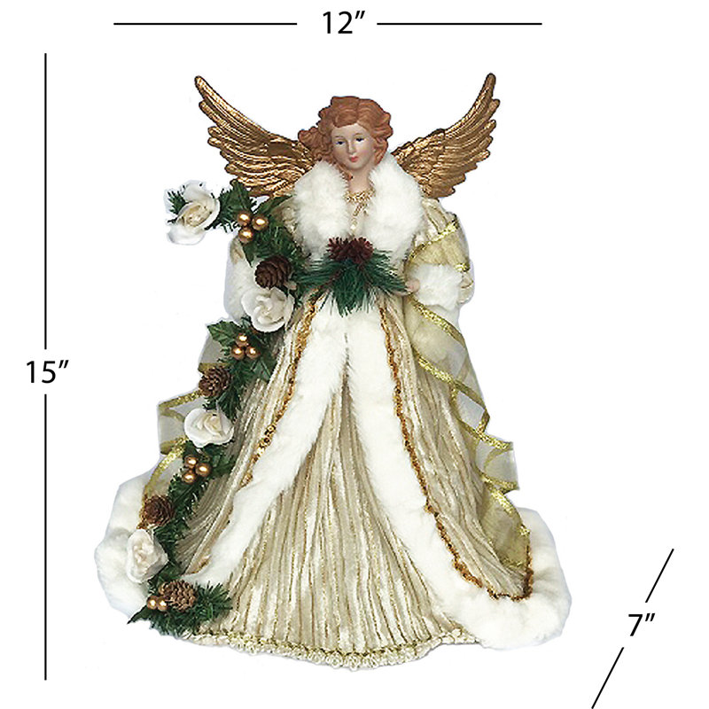 15'' Handmade Striped Porcelain Religious & Spiritual Tree Topper
