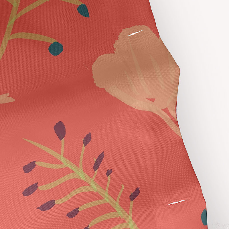 Rideau de douche simple en polyester Slezak, Corail
