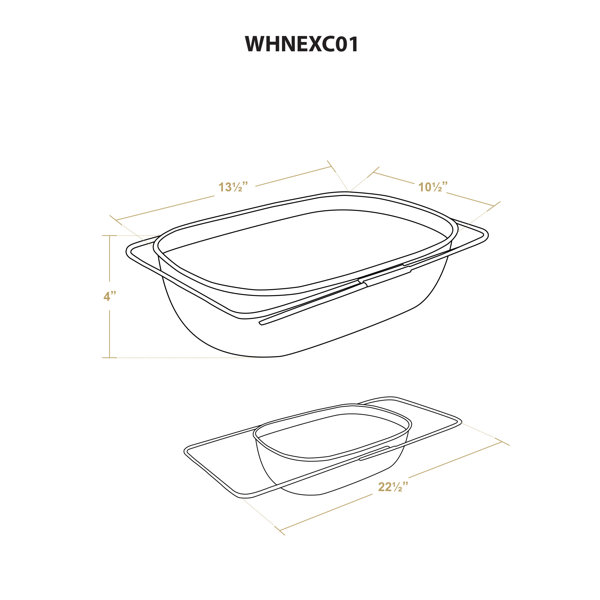 Whitehaus WHNEXC01 Over The Sink Extendable Colander/Strainer - Stainless Steel