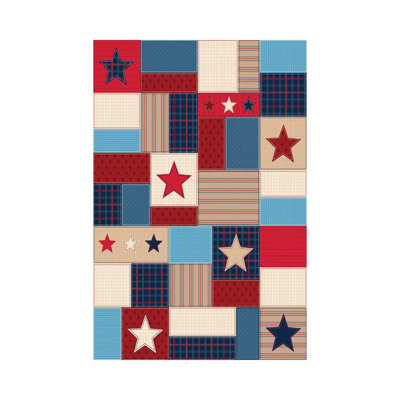 Americana Patriotic Patches I by Gail Veillette - Wrapped Canvas Print