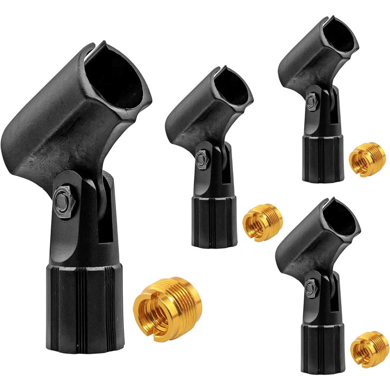 Support à 5 pinces pour micro 5 pièces avec adaptateurs à vis 5/8 à 3/8 po