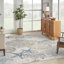 Tapis ivoire / bleu Lilyanna-724591346