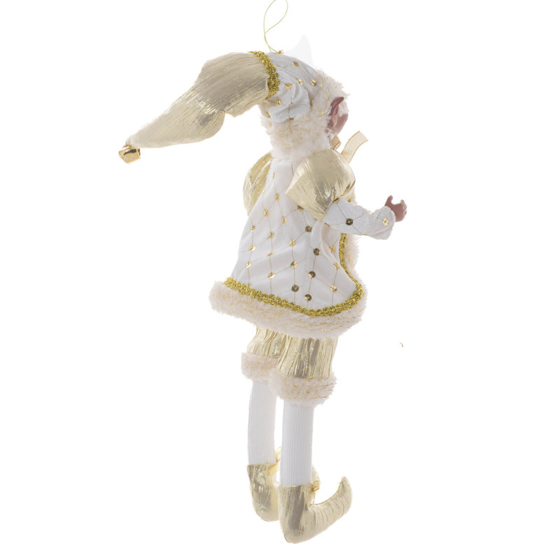 Elfe Dapper blanc et doré avec pieds réglables