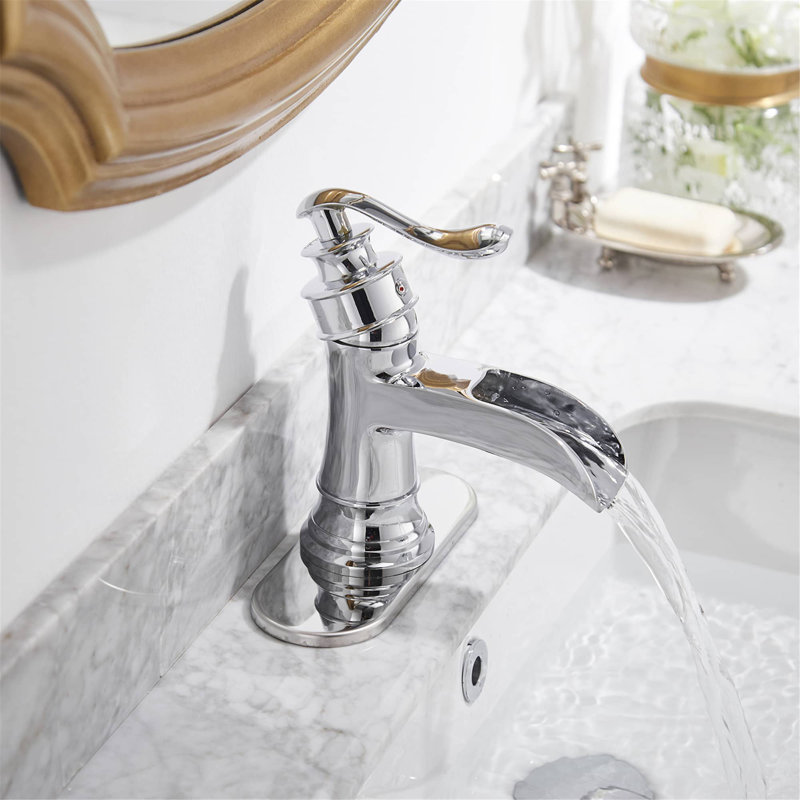 Robinet de salle de bain à un trou, Chrome