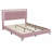 Upholstered Bed Frame With LED Lights-1433047446