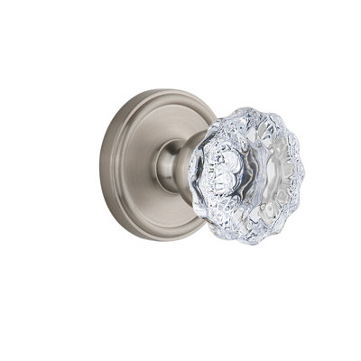 Rosette Grandeur Georgetown avec bouton de porte en cristal Fontainebleau