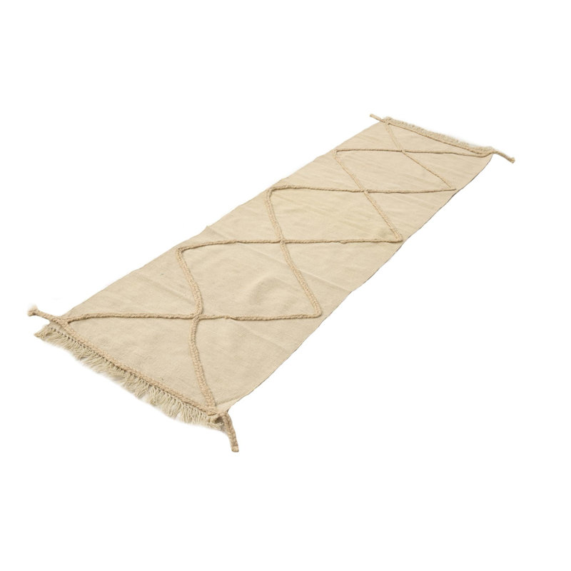 Tapis de couloir ivoire