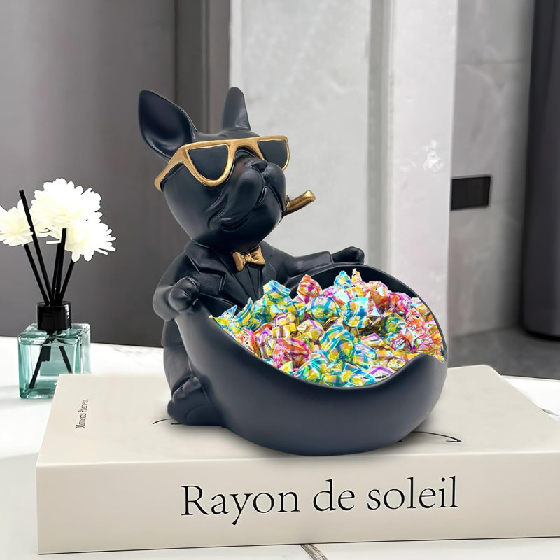 Décoration bonbon bol de bouledogue