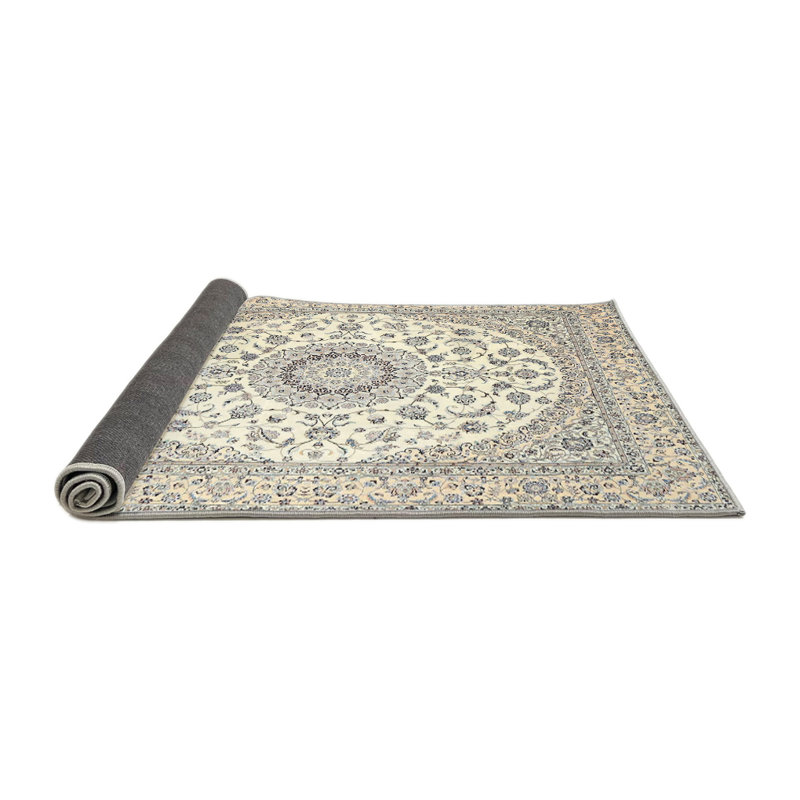 Tapis traditionnel noir / beige Goldmann, Rond 5 pi