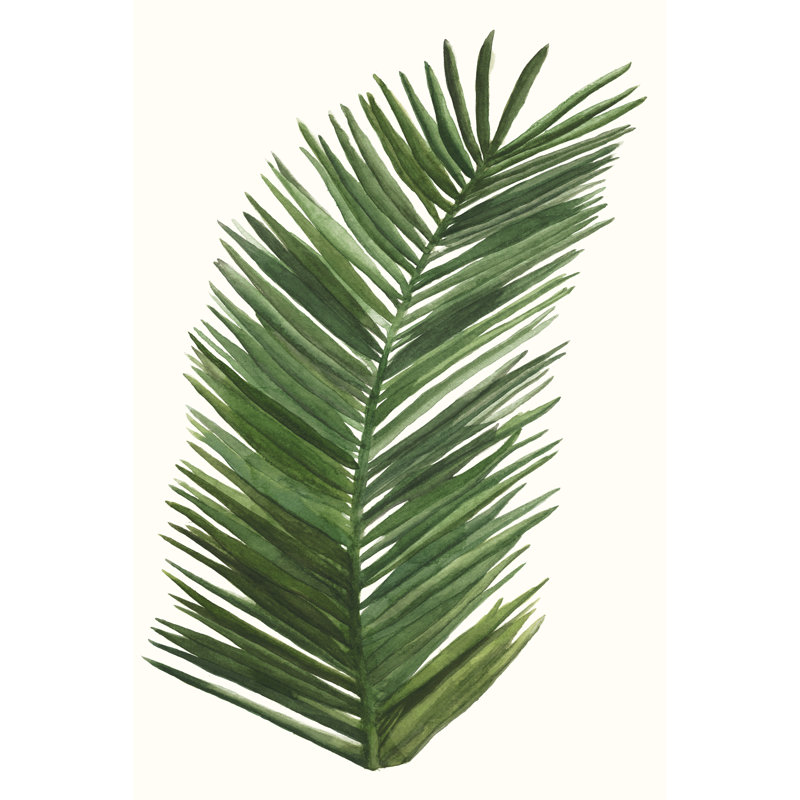 «Tropical Breeze Leaves V», peinture sur toile, H 12 po x l 8 po