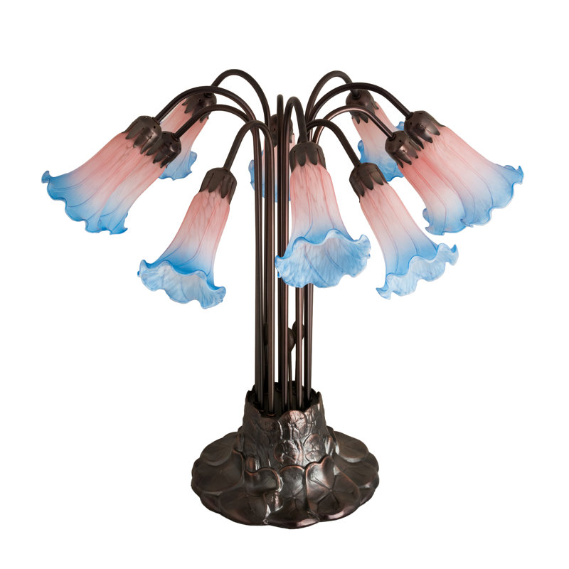 Meyda Tiffany & Stained Glass Table Lamp, Pink