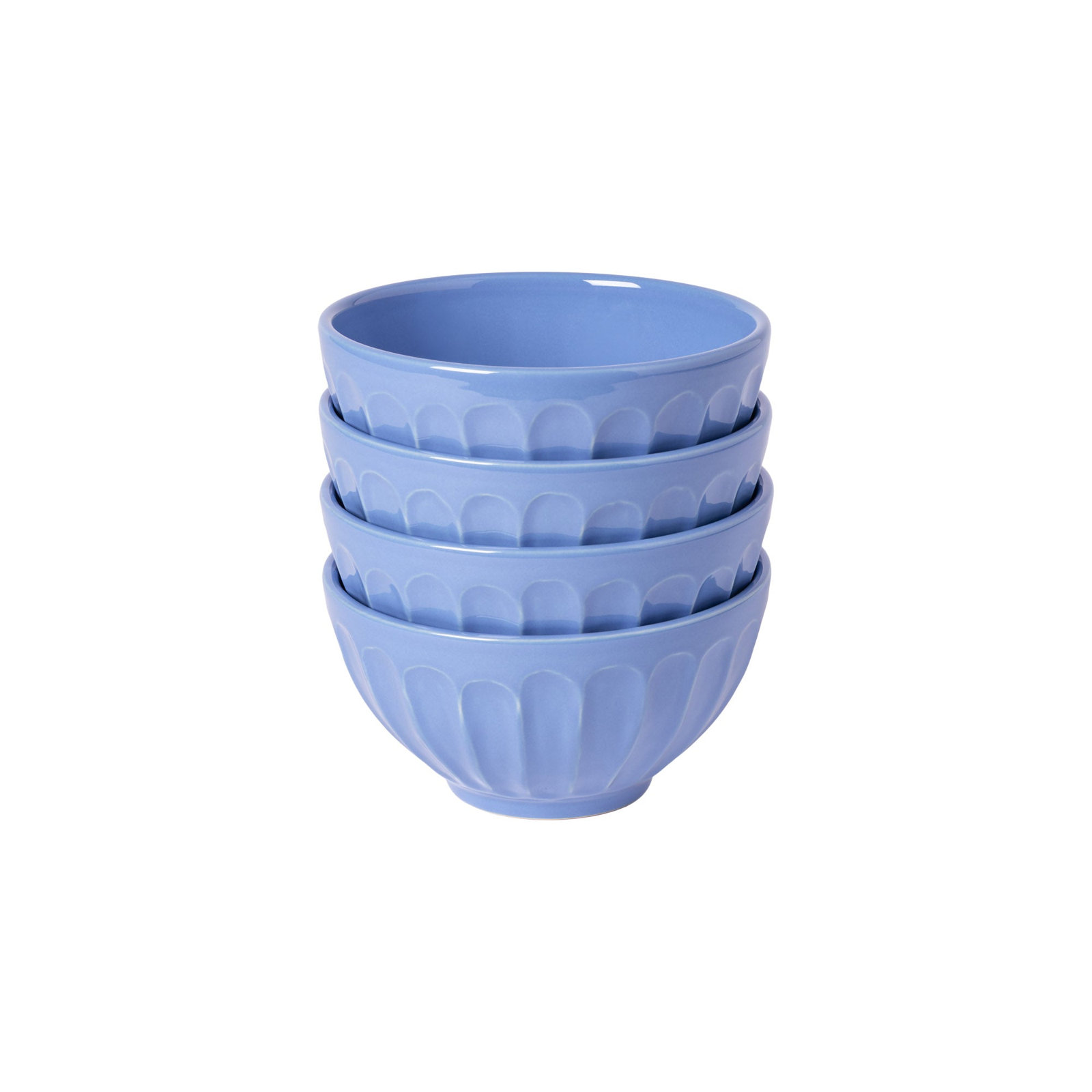 Costa Nova Latte Bowls Stoneware Cereal Bowl, Cornflower Blue