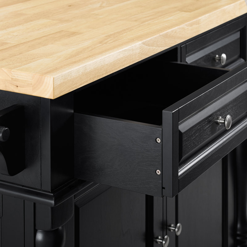 Diamondback Kitchen Island Set, Black