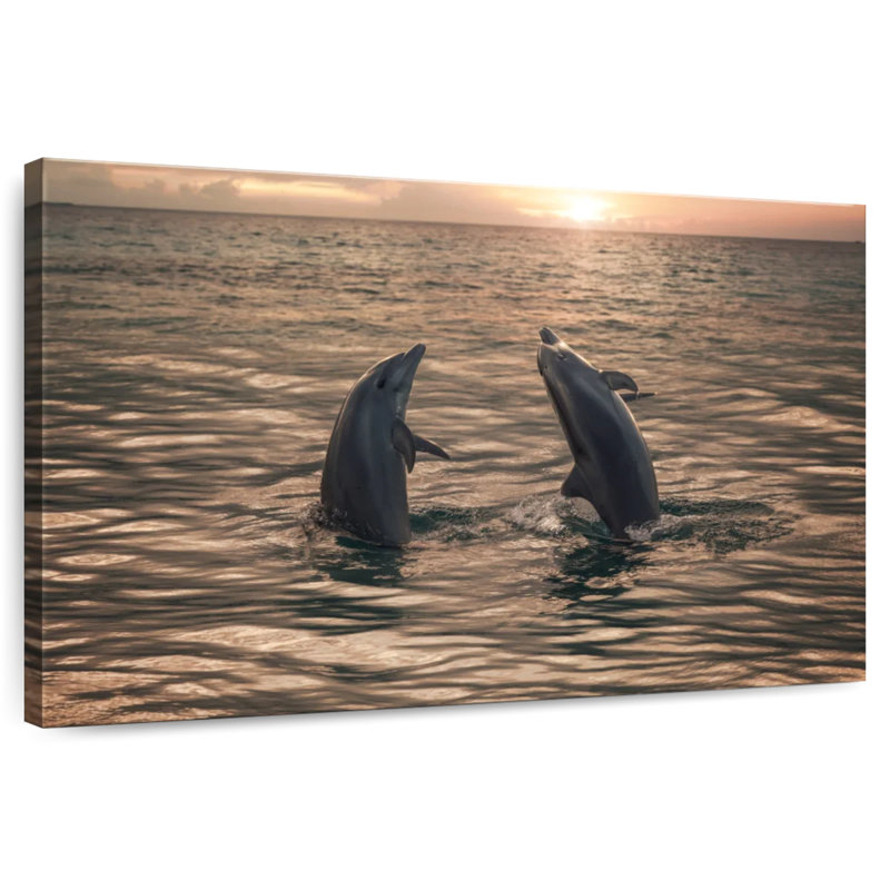 Brampt Dancing Dolphins, 24" H x 36" W