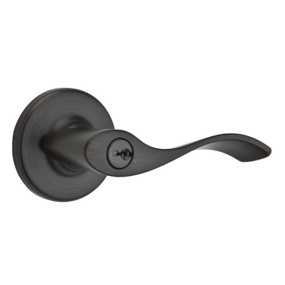 Balboa Keyed Door Lever with Round Rosette Kwikset 