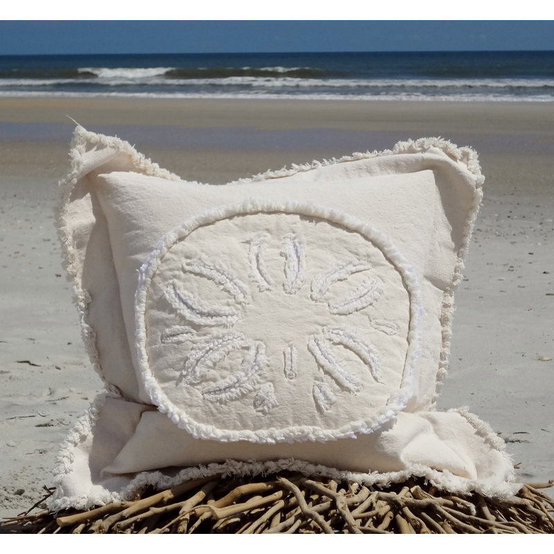 Coussin 100% coton Coastal, H 20 po x l 22 po, Ivoire