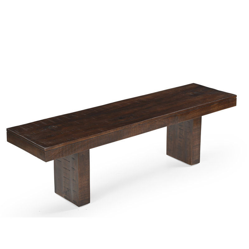 Banc en bois de manguier massif, Brun