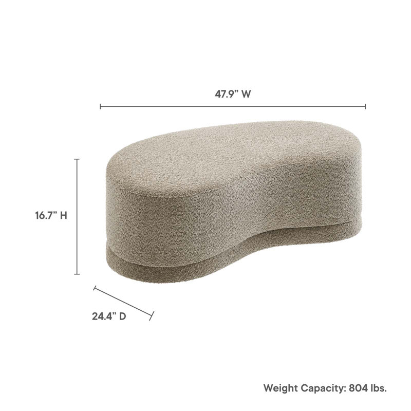 Modway Nimbus 48" Upholstered Ottoman Bench, Oat Fabric