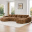 Canapé en forme de U sans os, conception capitonnée, fond en éponge haute densité 32D, conception antidérapante, aucun assemblage requis, combinaison libre, repose-pieds amovibles pour le salon, cinéma maison-690009344