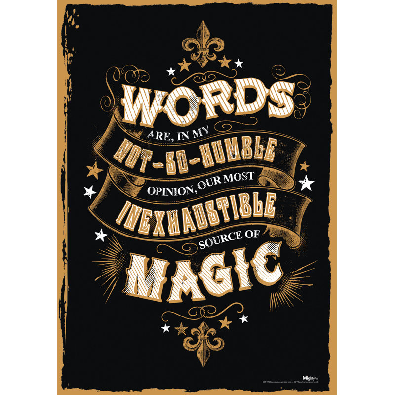 Décoration murale Harry Potter (mots magiques)