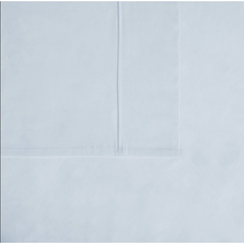 Percale solide, Ensemble de draps pour lit double avec 2 taies d'o, Bleu clair