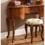 Coiffeuse en bois d'hévéa rétro de style américain avec structure sculptée à la main et tiroirs de grande capacité