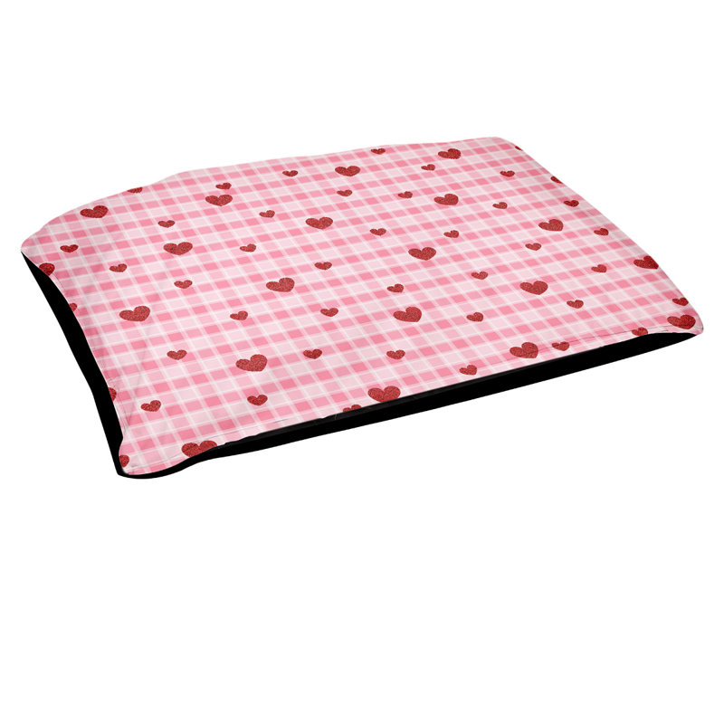 Oreiller pour chien d’extérieur écossais st day, Moyen (H 28 po x l 18 po x P 7 po), Paillettes rouges