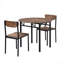 Ensemble de table à manger moderne 3 pièces avec abattant et 2 chaises pour petits espaces Modern