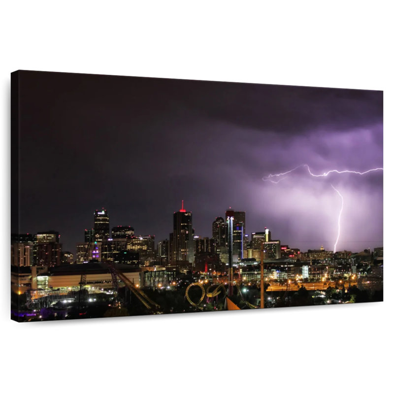 Kavia Lightning Over Denver, 8" H x 12" W