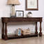 Console Bastedo en bois, 152 cm L x 36 cm l, table d'appoint de rangement, table basse extra-épaisse avec 3 tiroirs et 1 tablette inférieure-755481457