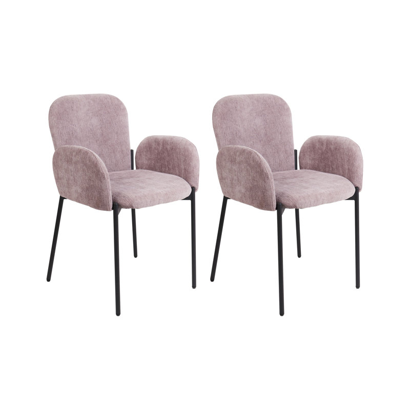 Sidnie 42cm H Upholstered Upholstered Back Armchair, Pink