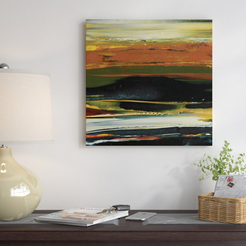 « deconstruit view ii », reproduction d’art sur toile, H 18 po x l 18 po x P 1,5 po, Toile avec cadre noir, Pas de tapis