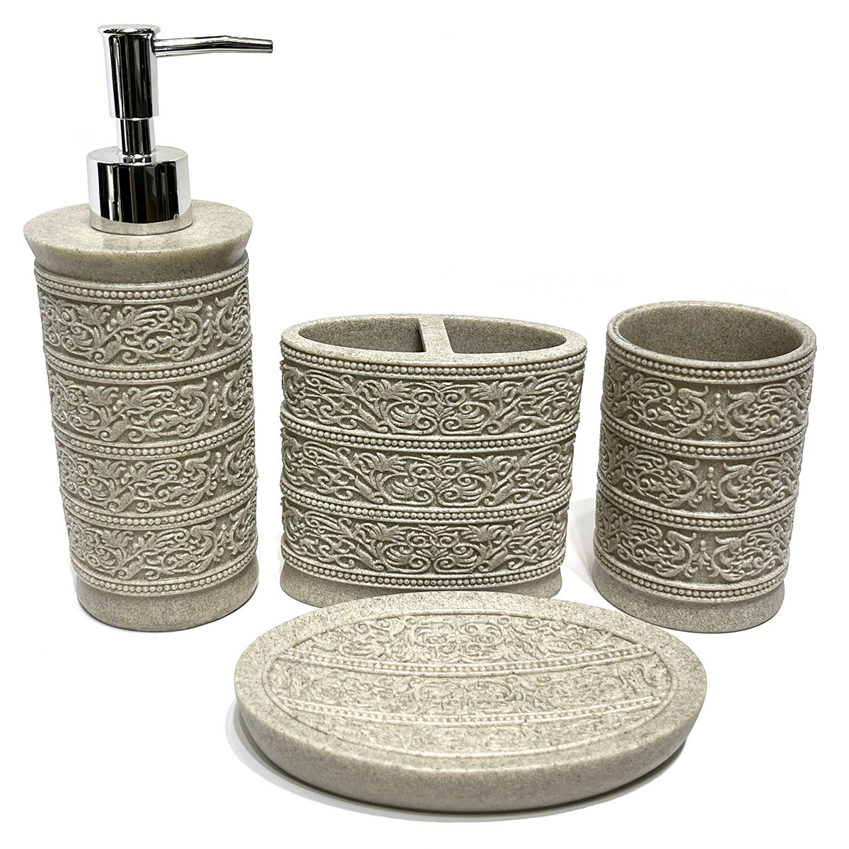 Bloomsbury Market 4 Pieces Bathroom Accessories Complete Set | Wayfair
