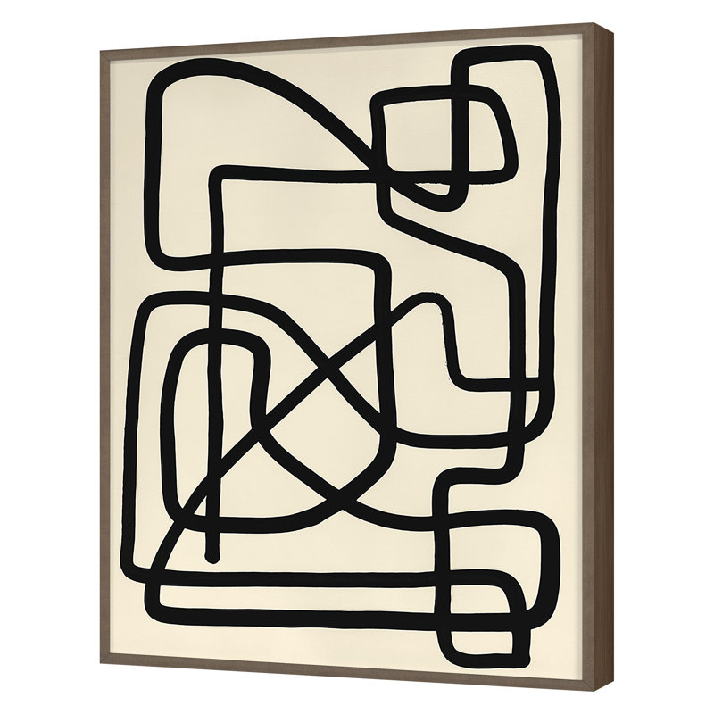 Smooth Moves 4 Print by Kyle Goderwis, Walnut, 46" H x 34" W x 1.5" D
