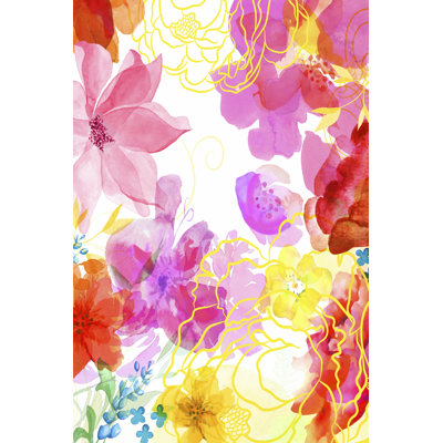 Blossoms In The Sun V by Delores Naskrent - Wrapped Canvas Print