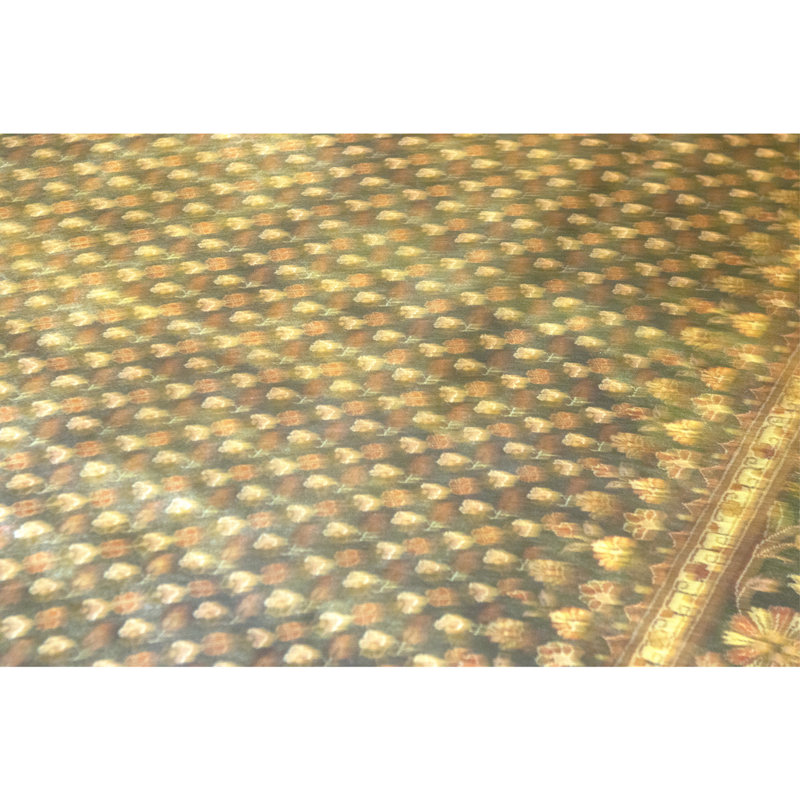 Hand Knotted Wool Area Rug in Black