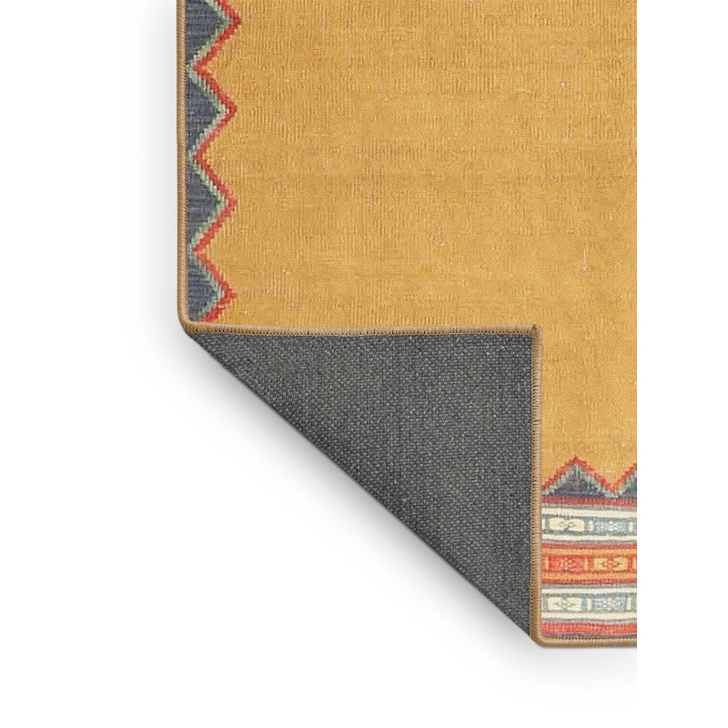 Tapis contemporain beige / gris / orange, Rectangle 8 pi x 12 pi