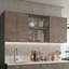 Meuble de rangement mural de cuisine TUHOME Jewlia 59 po L, 6 portes, avec égouttoir à vaisselle et étagères ouvertes - Cannolo-139024090
