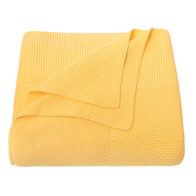 Jeté en tricot de câble en coton NTBAY, couverture décorative très douce pour canapé