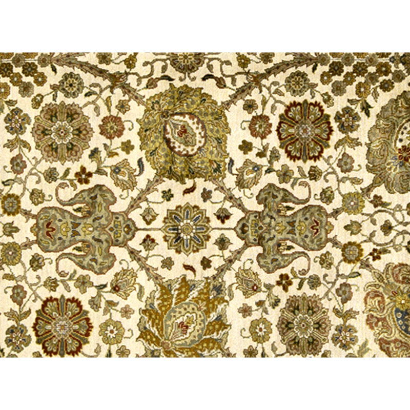 Handmade Silk and Wool Area Rug