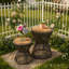 Ensemble de 2 tables d'appoint en bois d'acacia et corde